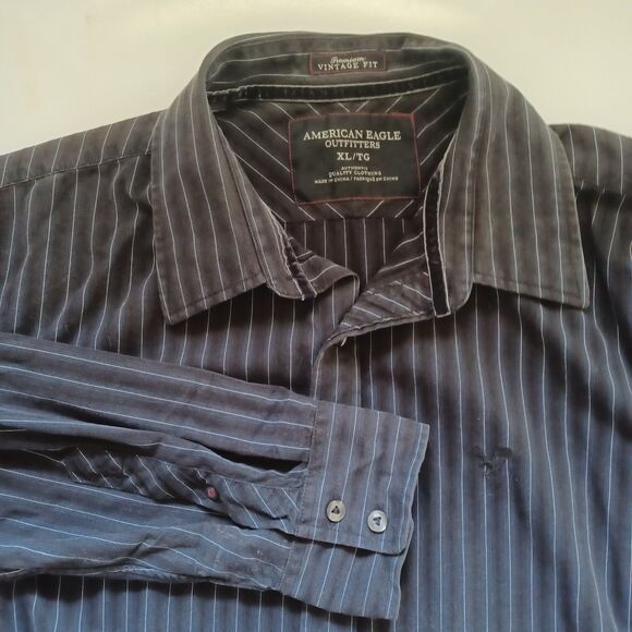 American Eagle Outfitters Shirt Men’s XL Premium‎ Vintage Fit Button-Up Classic - Picture 4 of 8